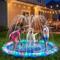 LED Splash Pad Sprinkler for Kids & Dogs – 60" Non-Slip | Outdoor Water Play Mat